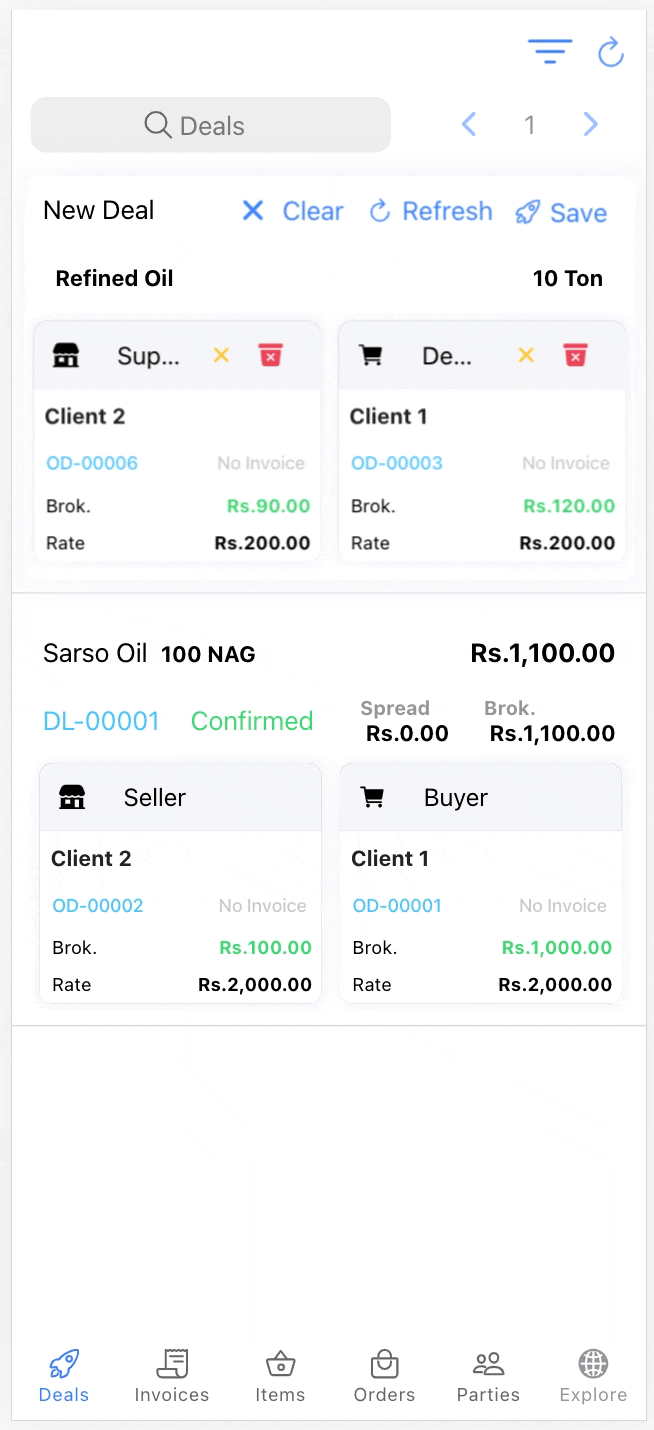 edit order from deal screen