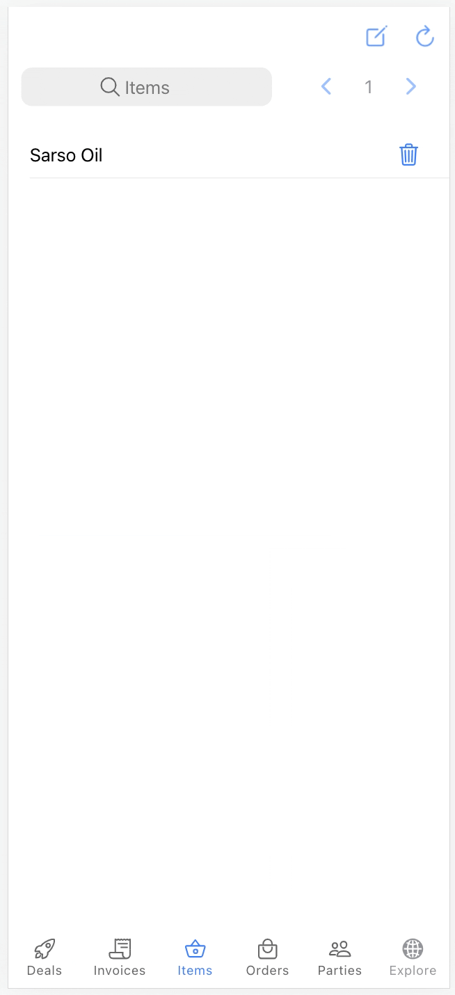 how to add new item on mobile